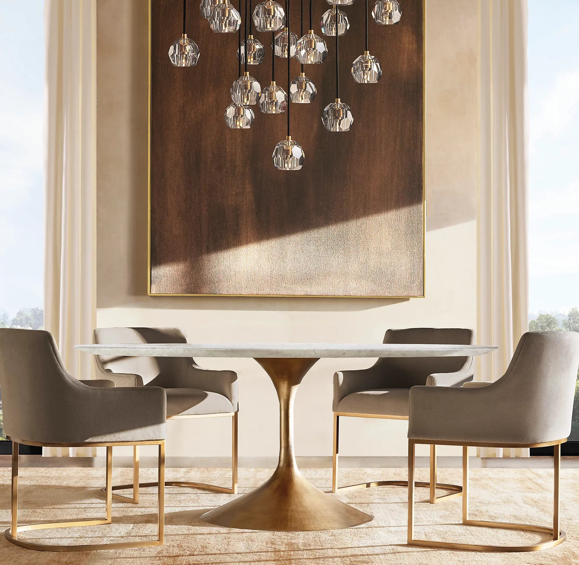 Crystal Cluster Chandelier – Boule