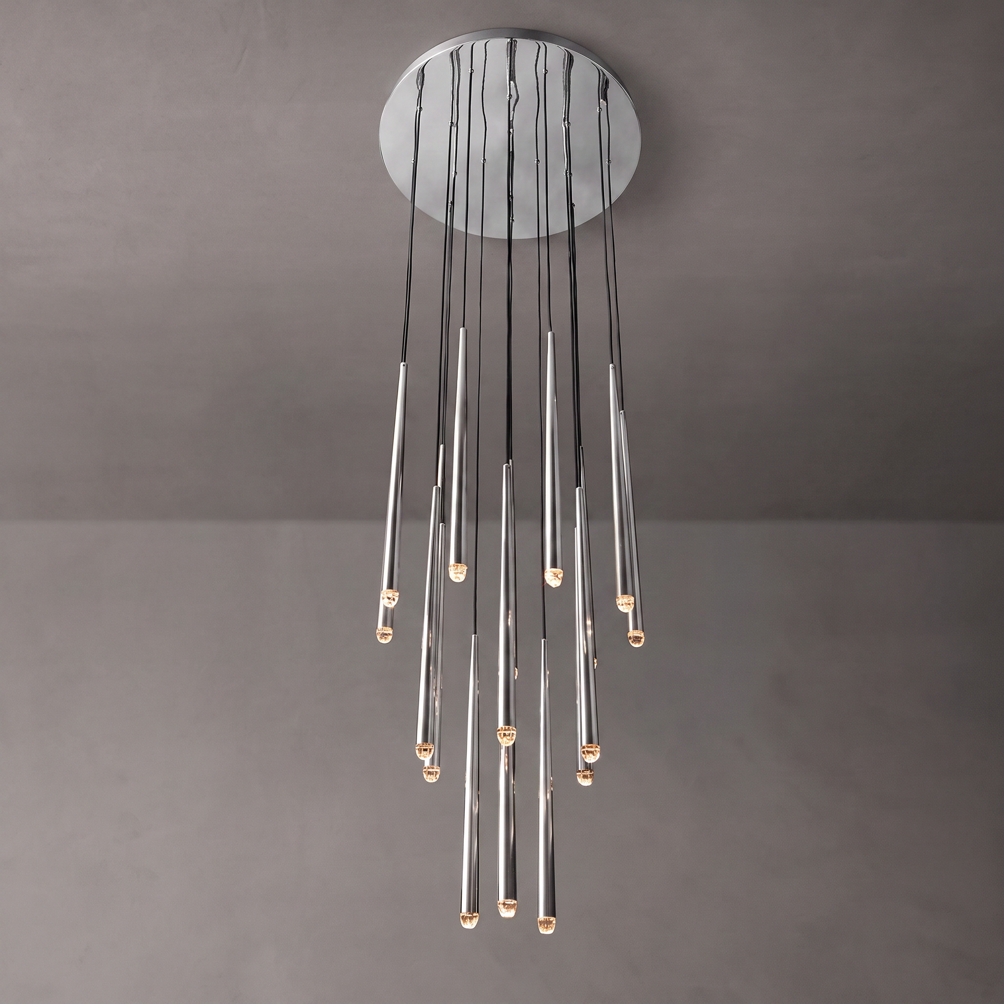 Pin Cascading Round Chandelier - Aquitaine