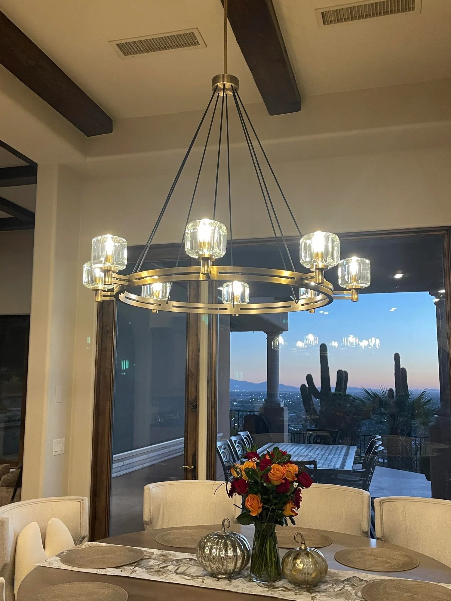 Crystal Round Candle Chandelier - Demaret