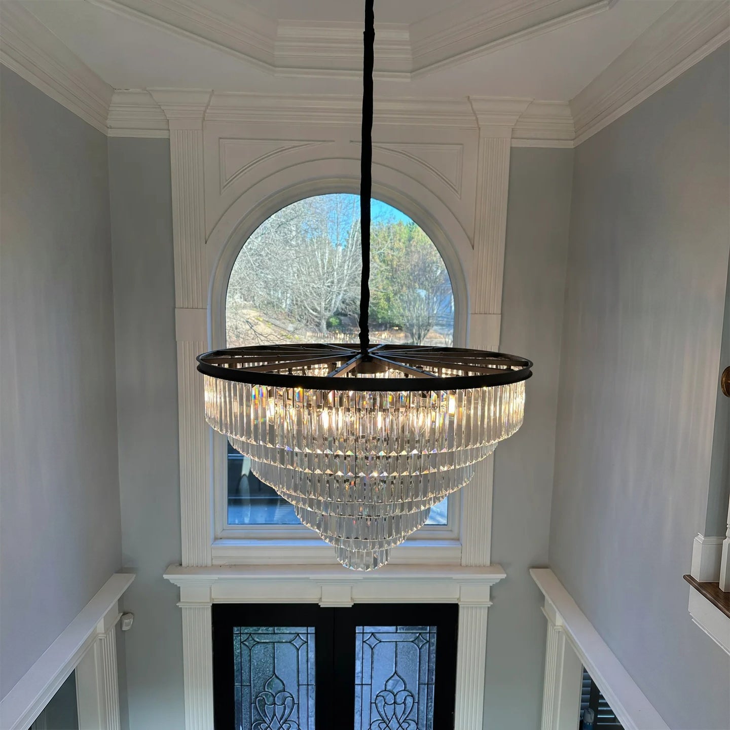 Crystal Prism Tiered Chandelier - Odeon