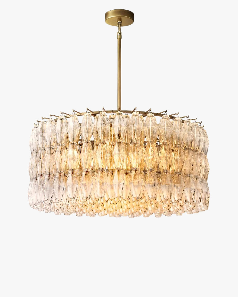 Clear Murano Glass Round Chandelier - Chiara