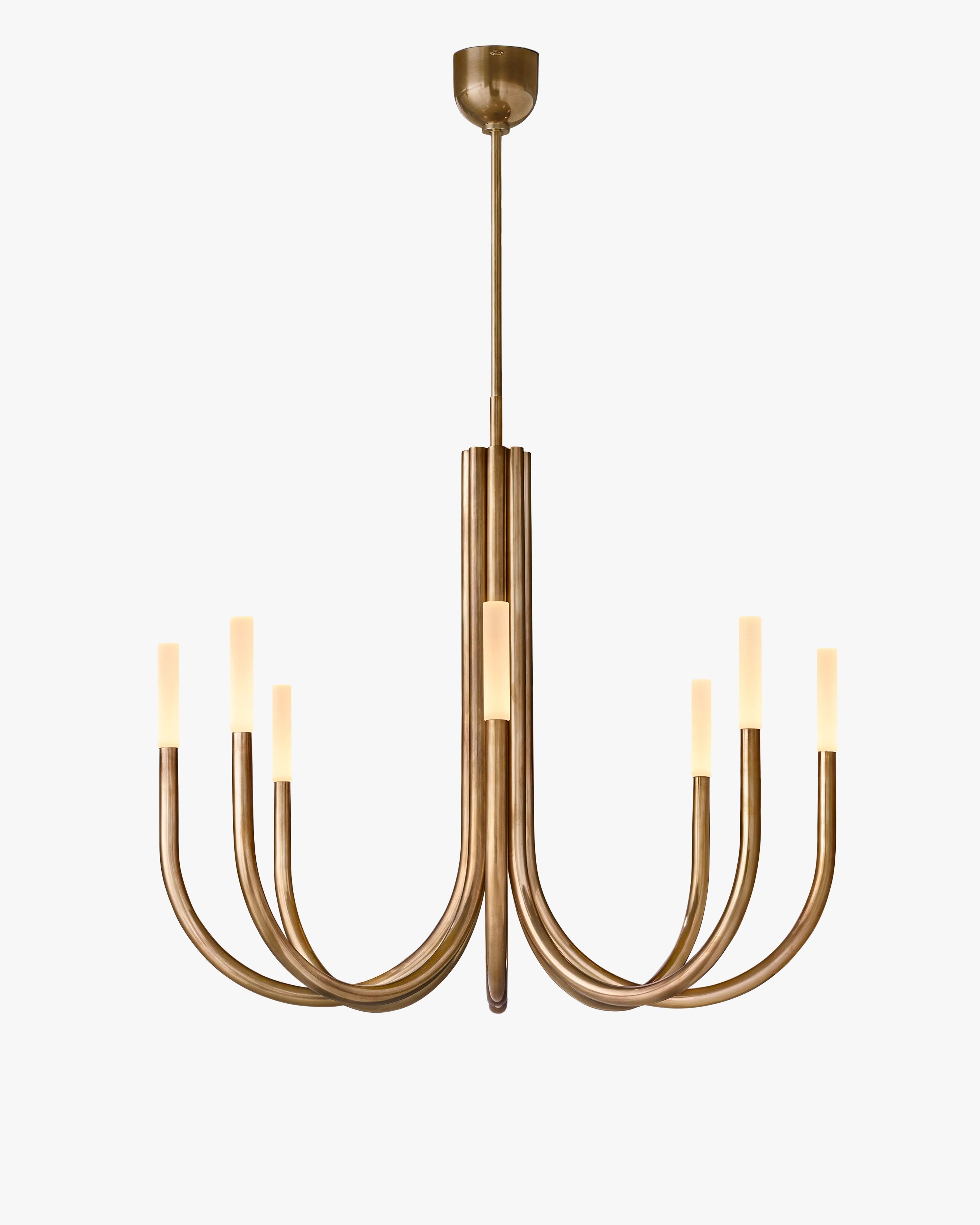 Candlestick Swoop Arm Chandelier - Rousseau