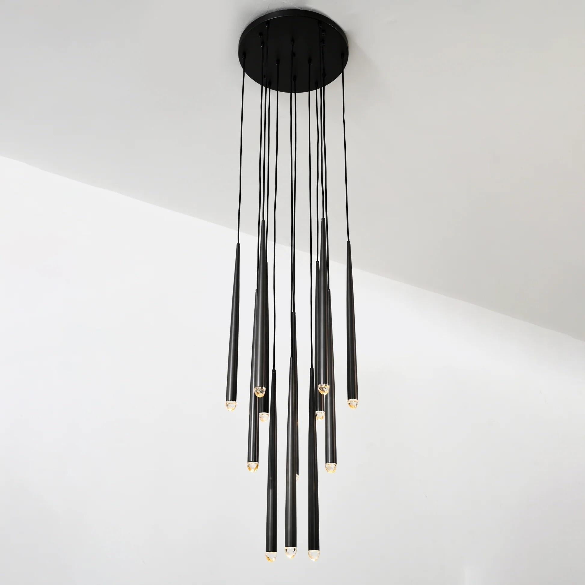 Pin Cascading Round Chandelier - Aquitaine