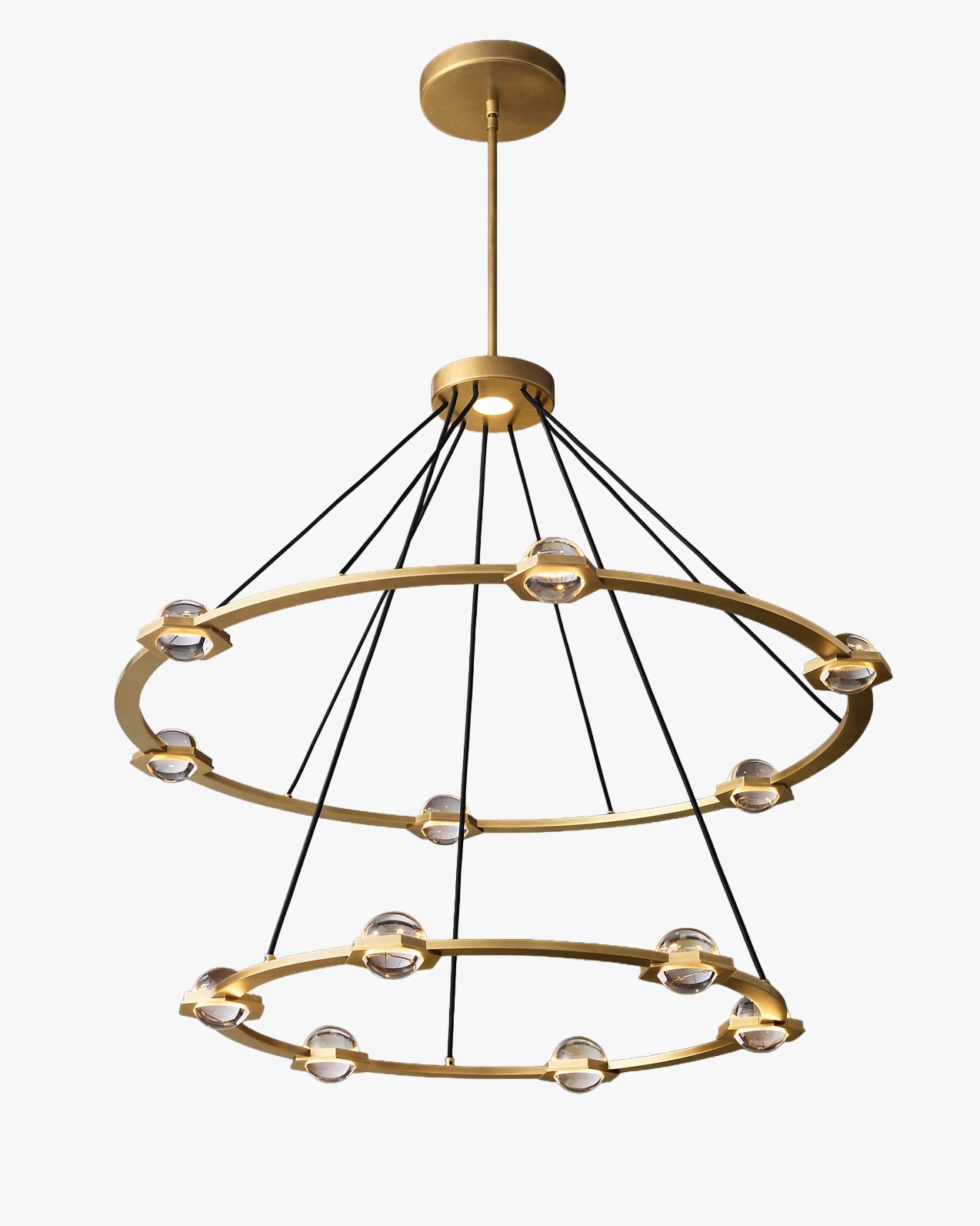 Globe Crystal Tiered Ring Chandelier - Eclatant