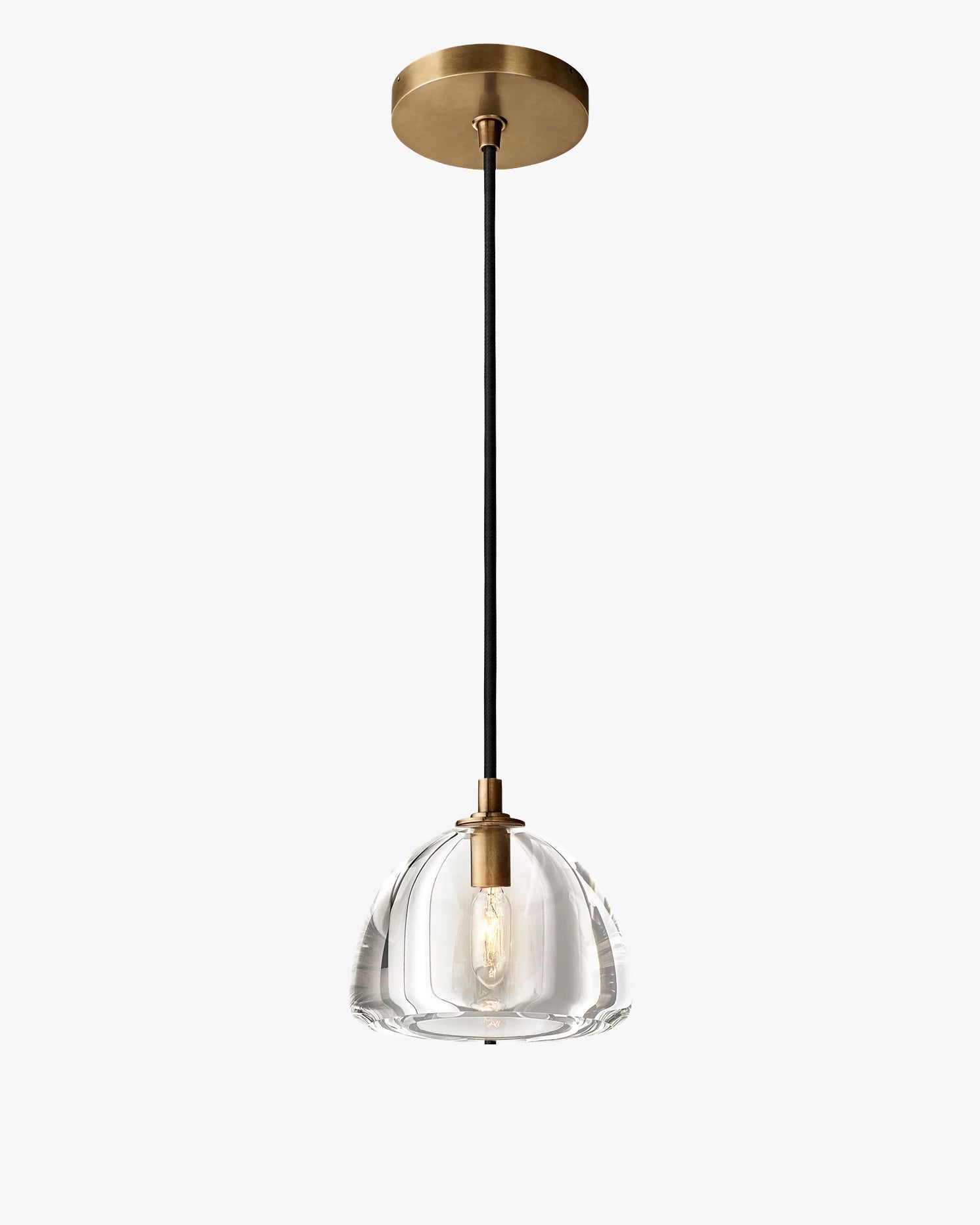 7 Inch Crystal Pendant Light - Hemisphere