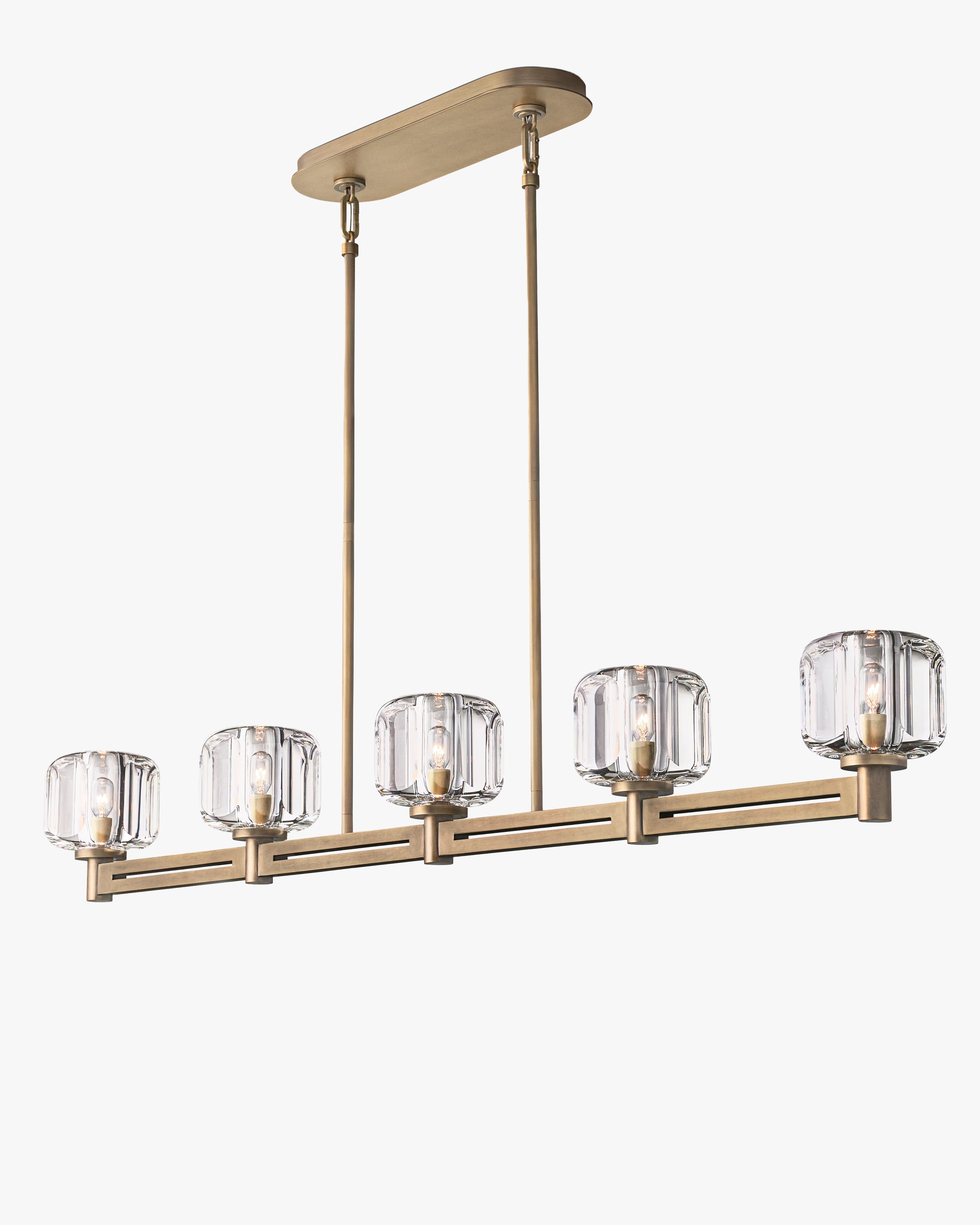 Crystal Linear Candle Chandelier - Demaret