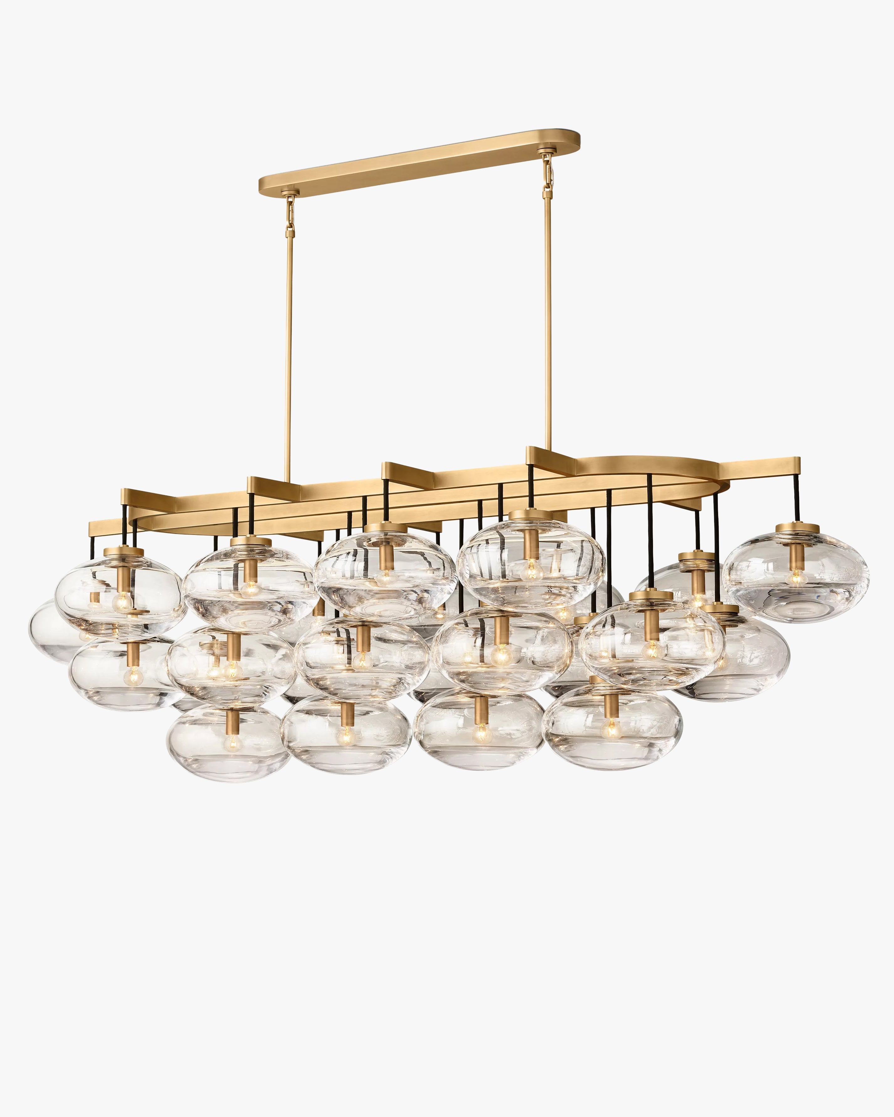 72 inch Glass Bubble Oval Chandelier - Cabrette