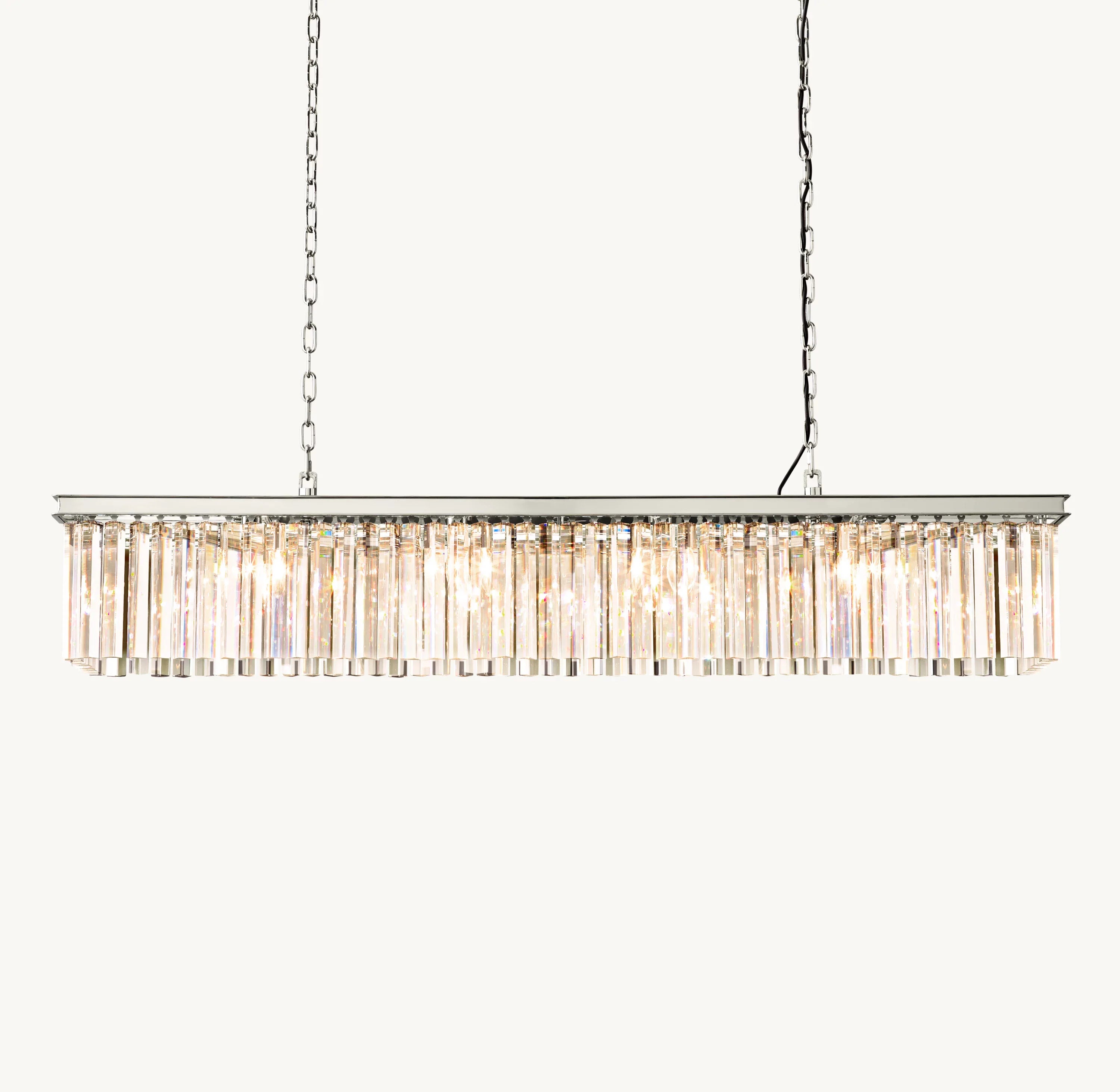 Crystal Prism Rectangular Chandelier - Rhys