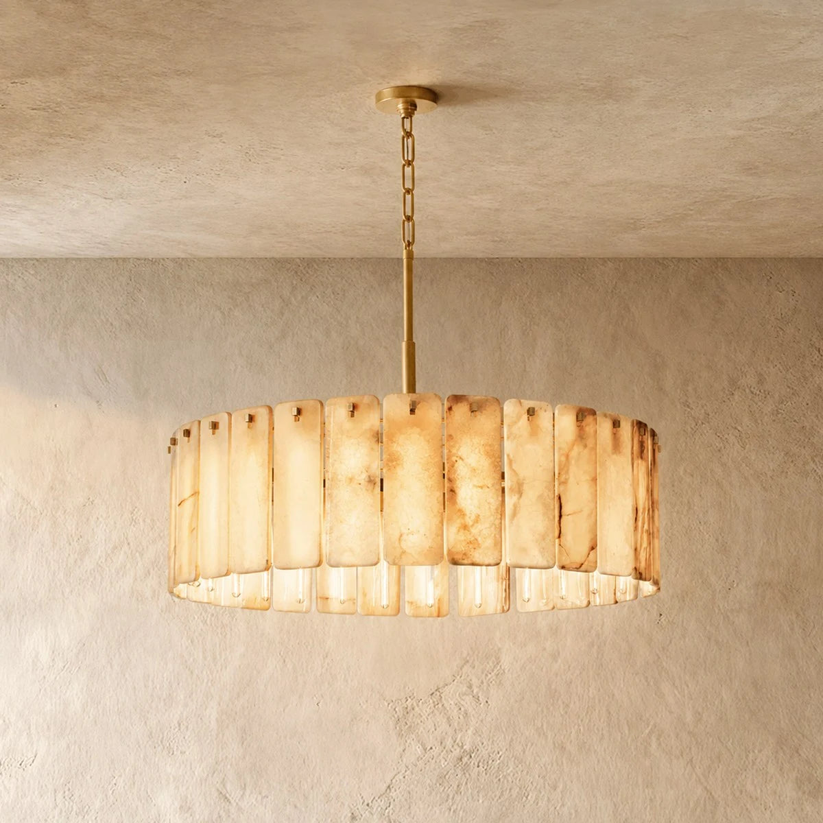 Alabaster Round Chandelier - Calamette