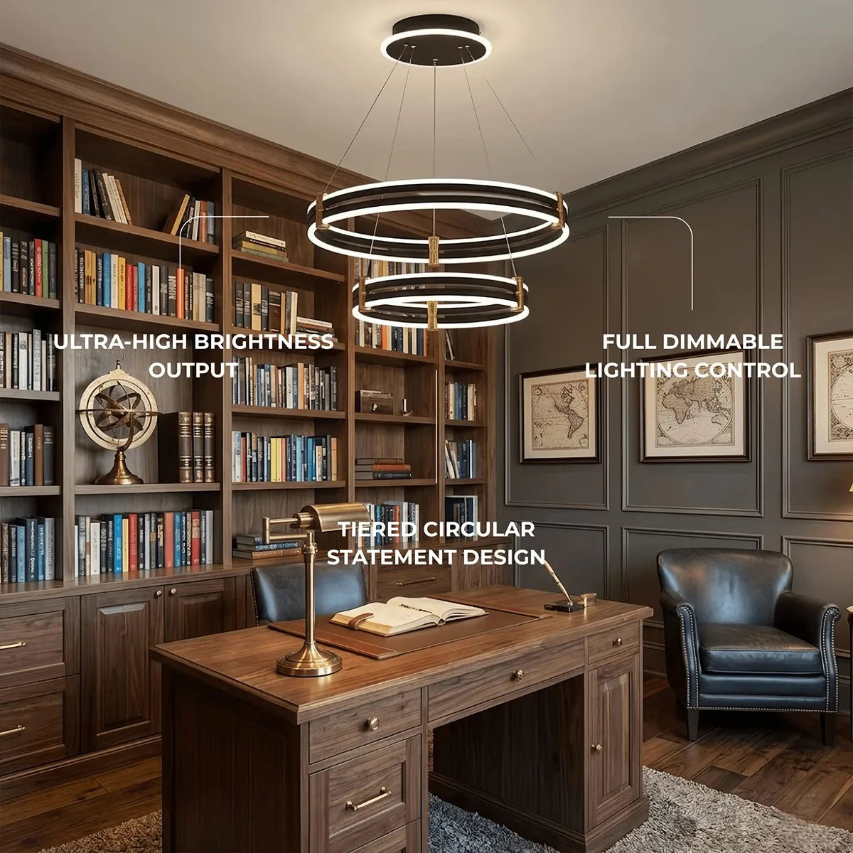 Arcato Modern Tiered Circular Chandelier