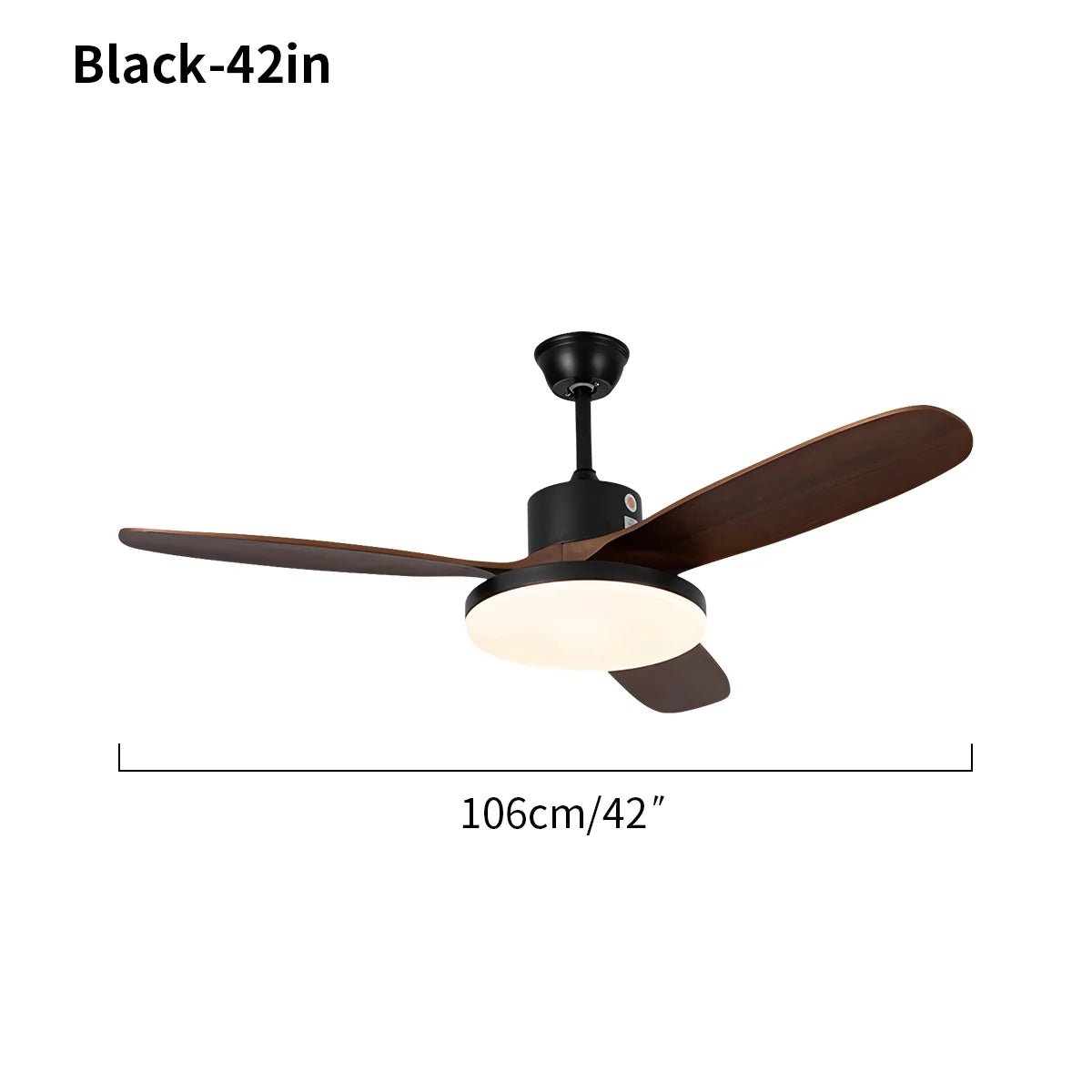 3 Wood Blade Ceiling Fan with Light