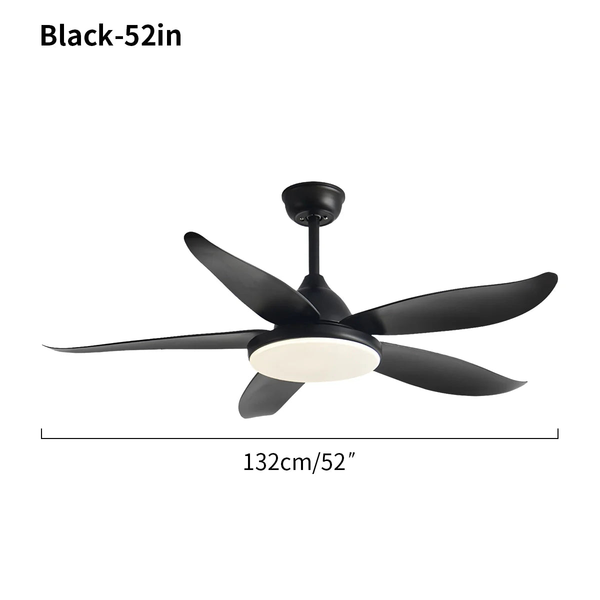 5 Blade Contemporary Ceiling Fan Lamp