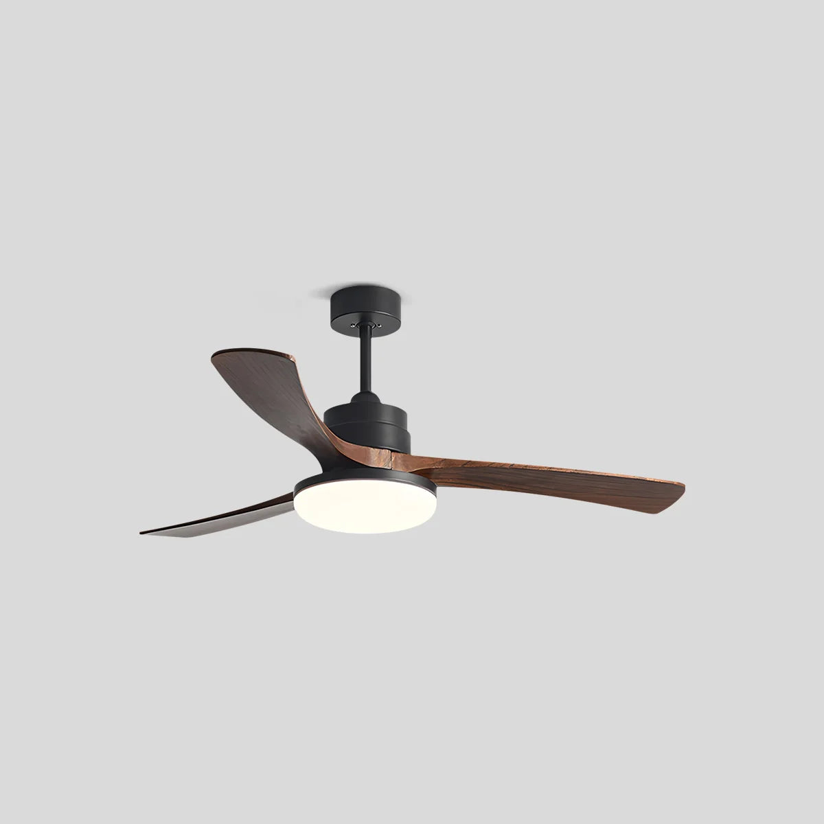 Antizer High Wind Wood Ceiling Fan Light Black+Redwood 3 Blades