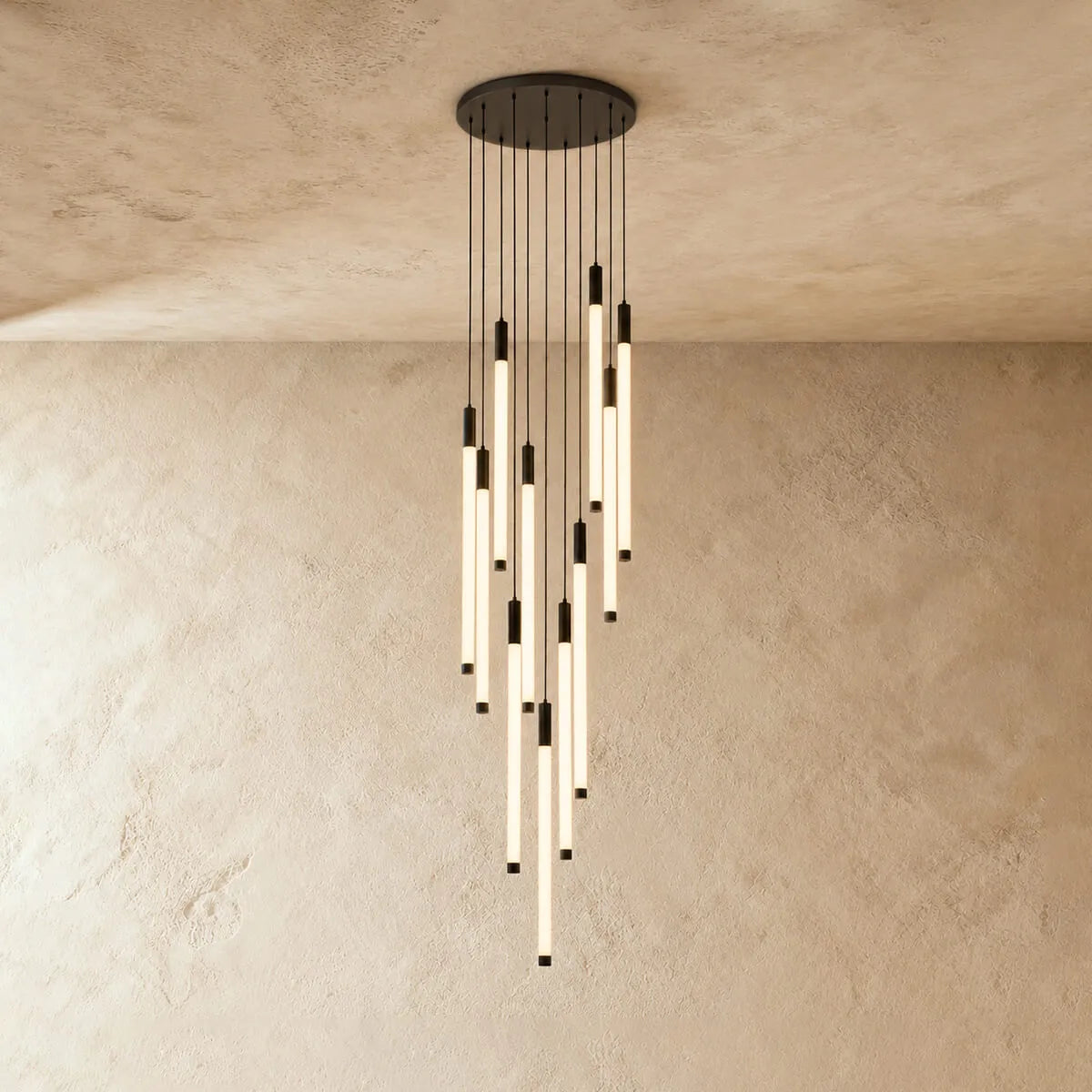 Cascading LED Staircase Chandelier