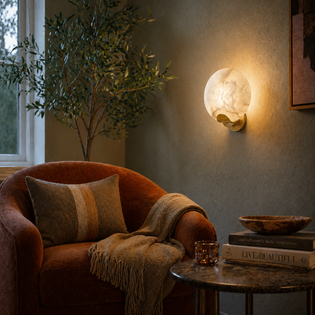 Cruim Alabaster Wall Sconce