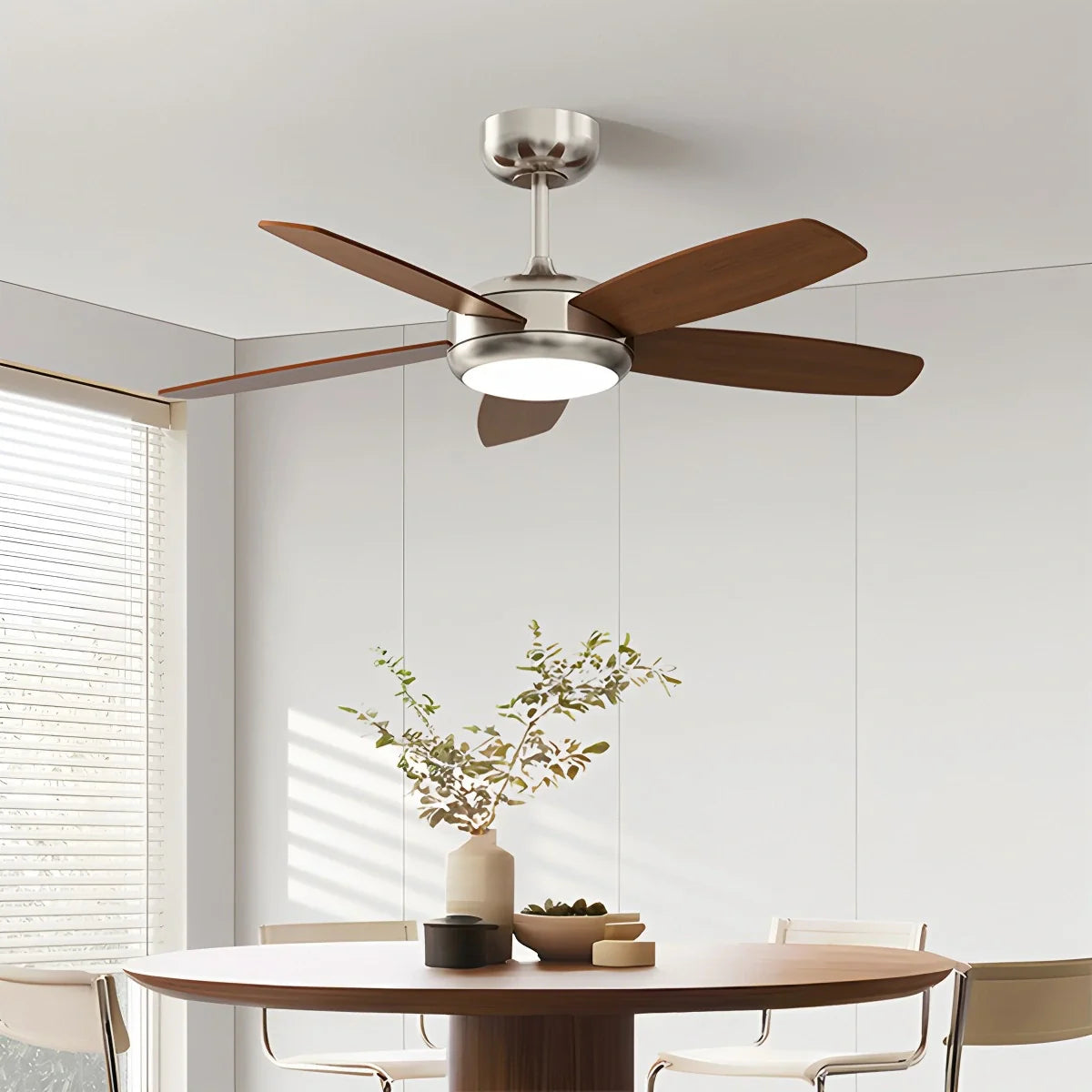 Retro American Style 5-blade Ceiling Fan Light