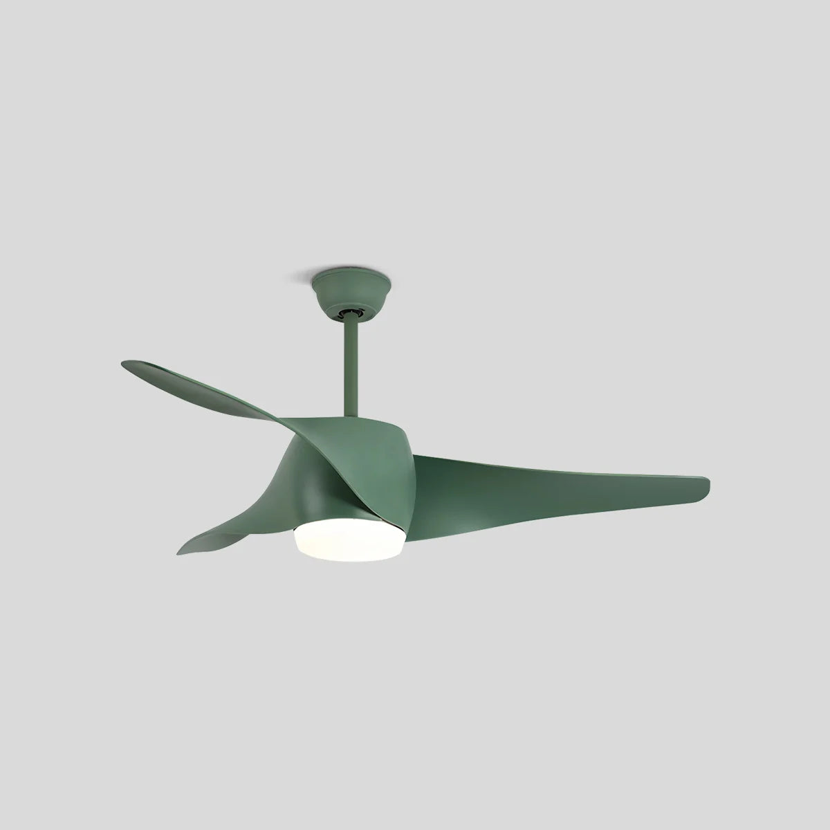 Antizer Propeller Ceiling Fan Lamp for Dining Room Green D132cm / 52"