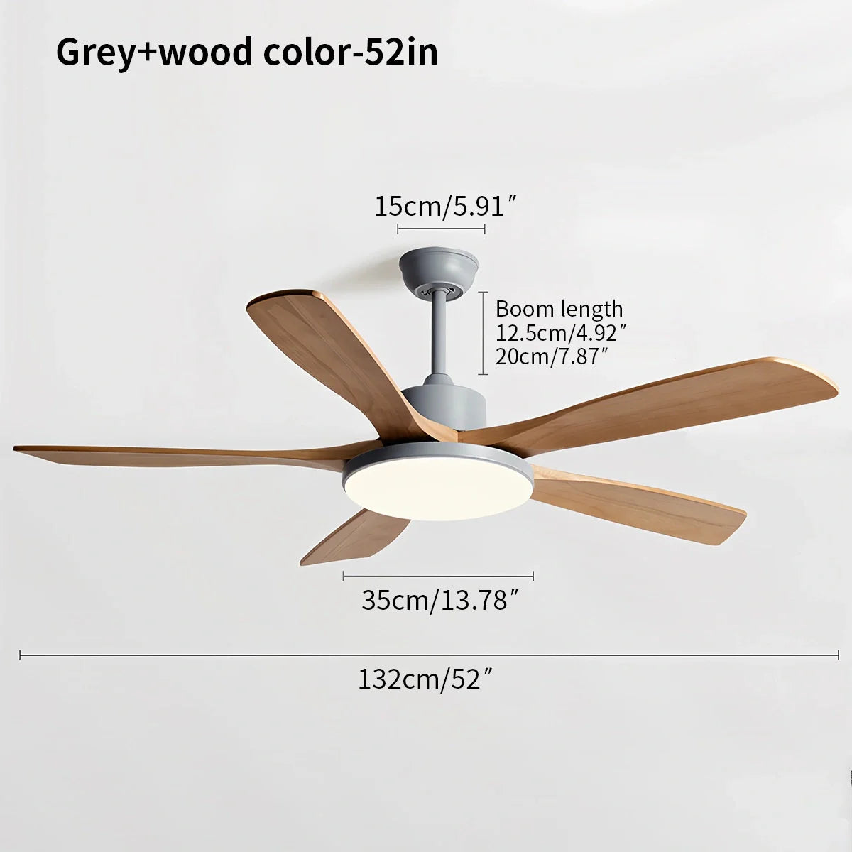 Living Room Minimalist Ceiling Fan with Light