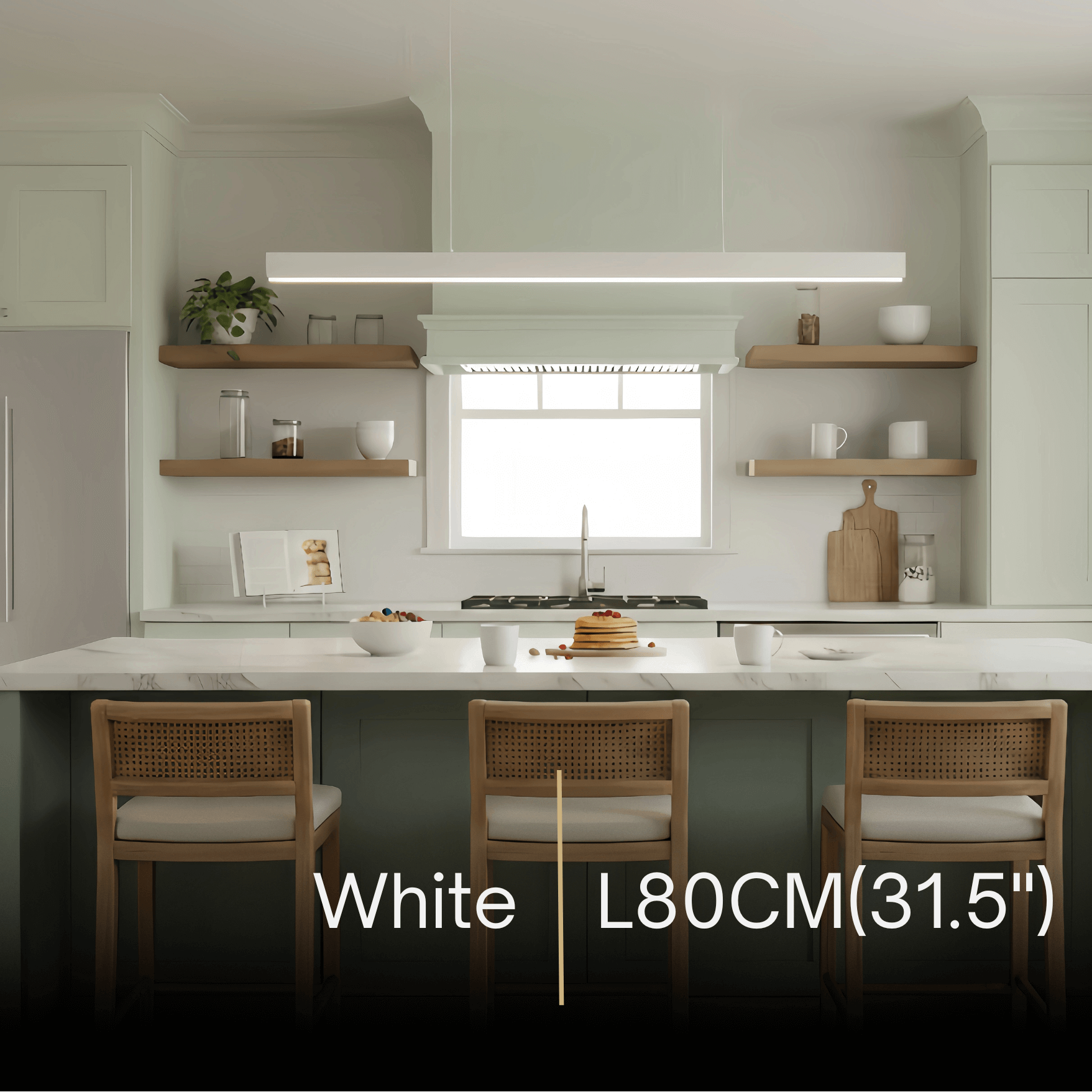 Arcato Minimalist Dimmable Linear Pendant Light – Black or White Acrylic for Dining Room