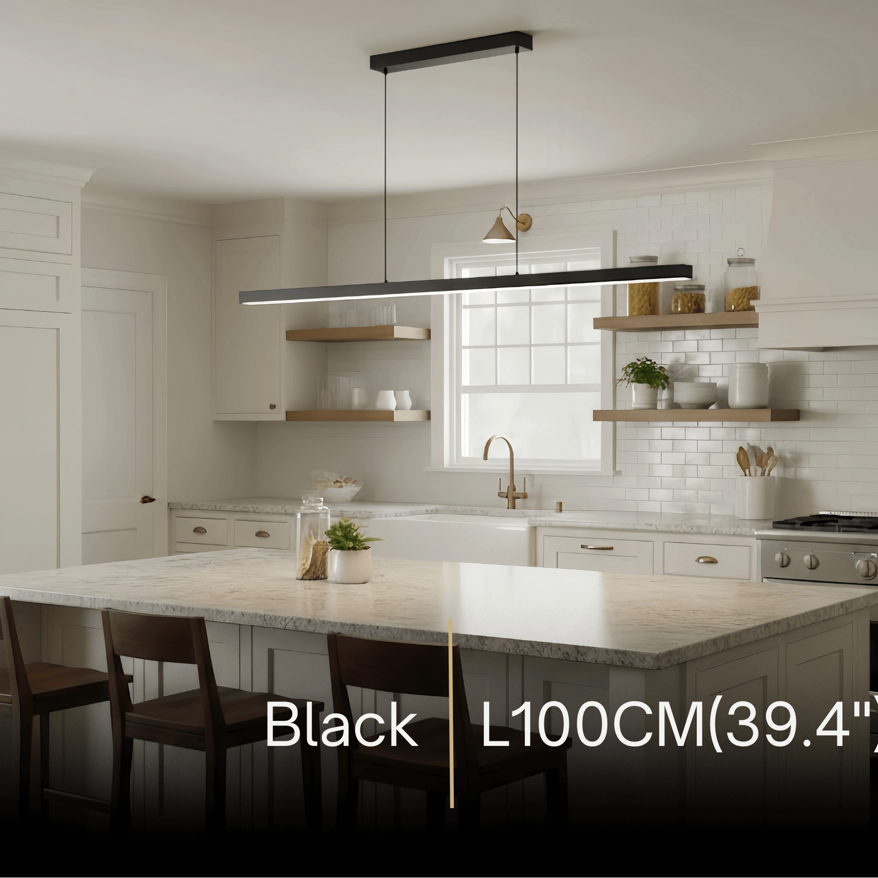 Arcato Minimalist Dimmable Linear Pendant Light – Black or White Acrylic for Dining Room