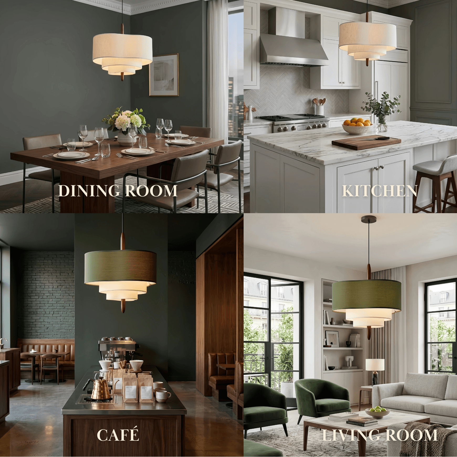 Modern Fabric Pendant Light