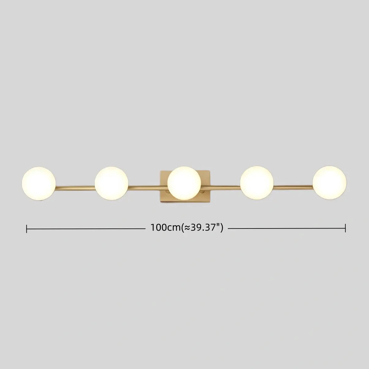 Modern Nordic Wall Lamp — Brass & Glass Milky White