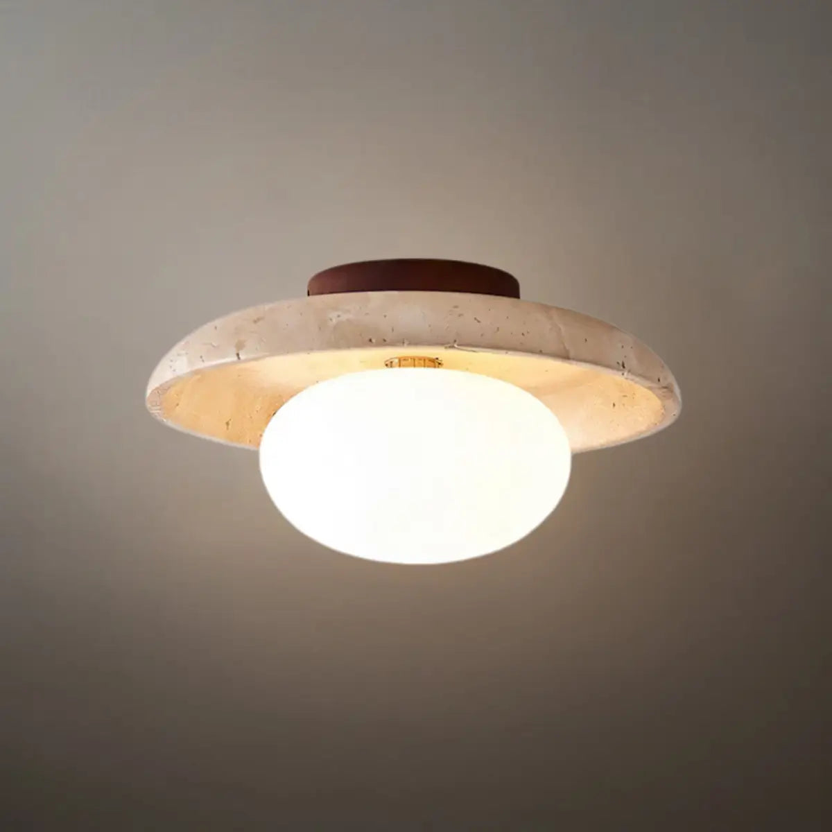 Strata Modern Travertine Ceiling Light