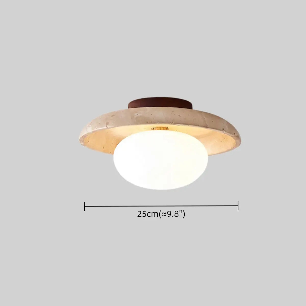 Strata Modern Travertine Ceiling Light