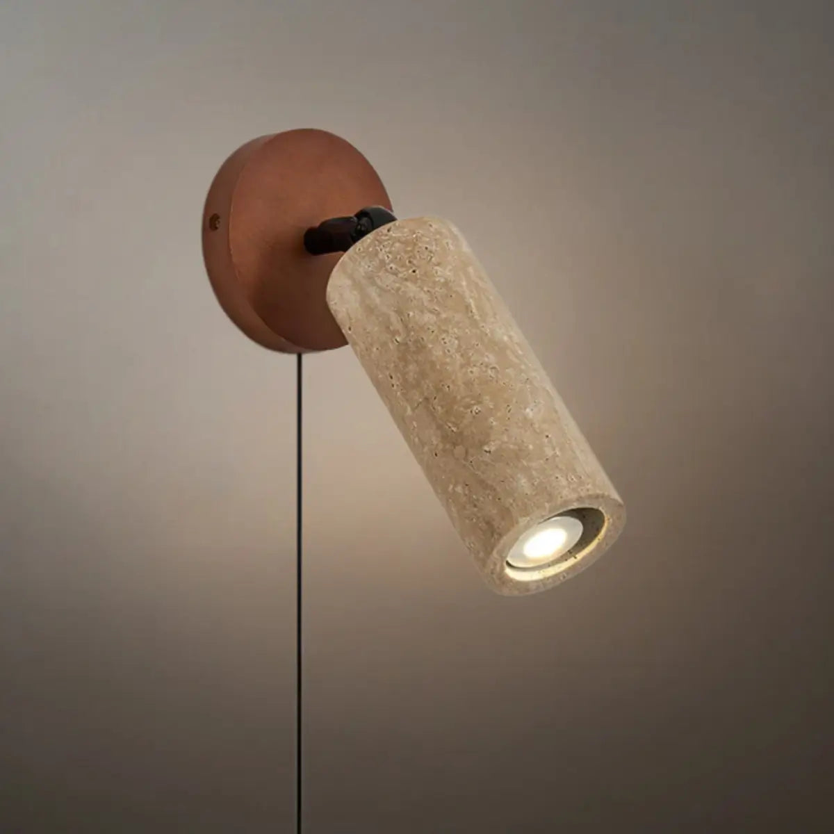 Strata Natural LED Travertine Wall Light