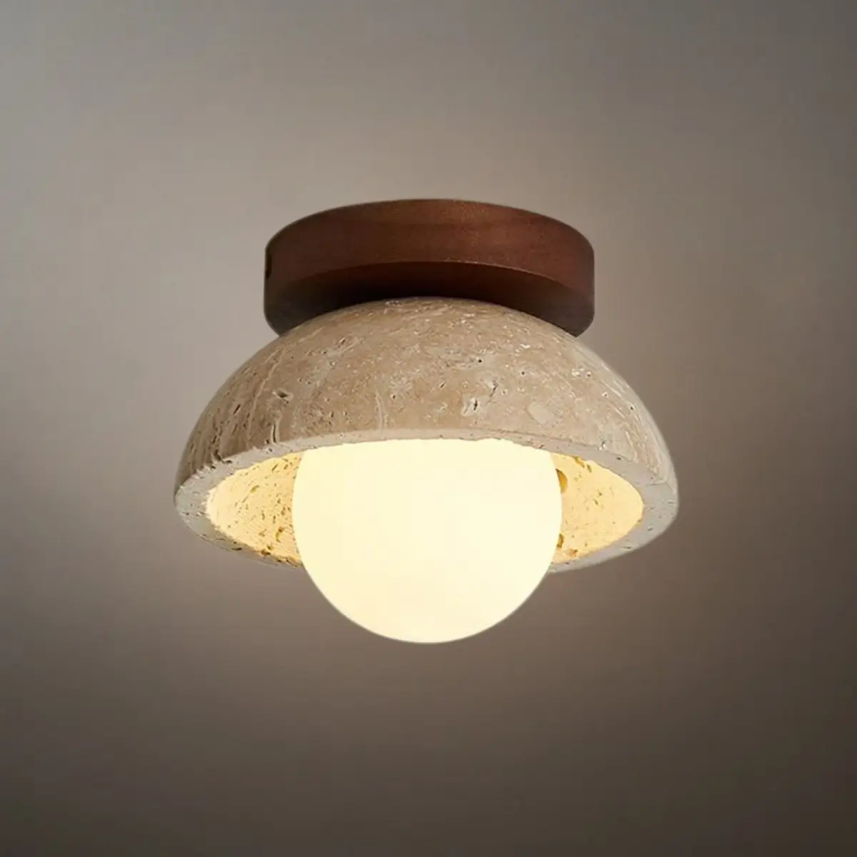 Strata Travertine Ceiling Light
