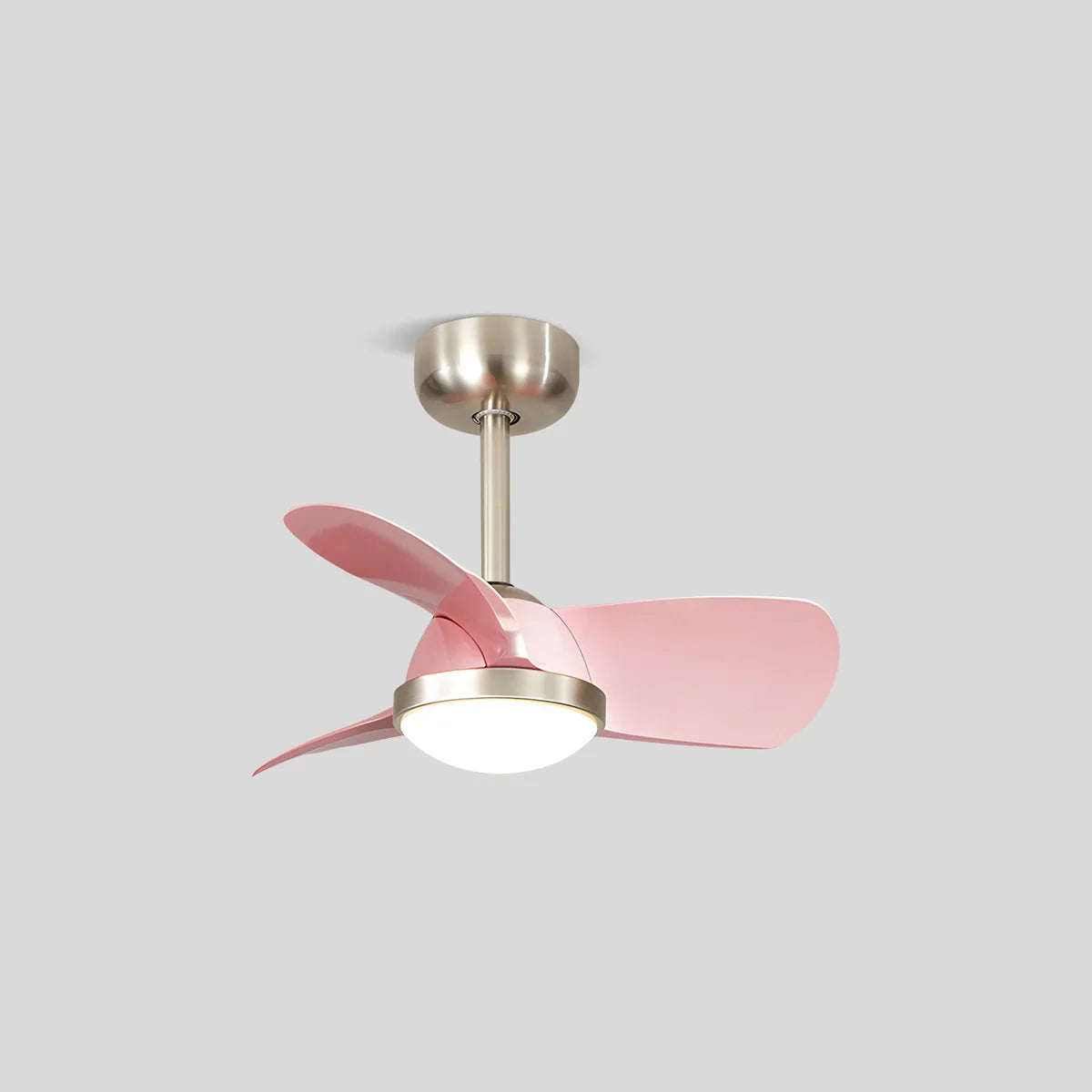 Antizer Simple Ceiling Fan Light for Children's Room Style A Pink