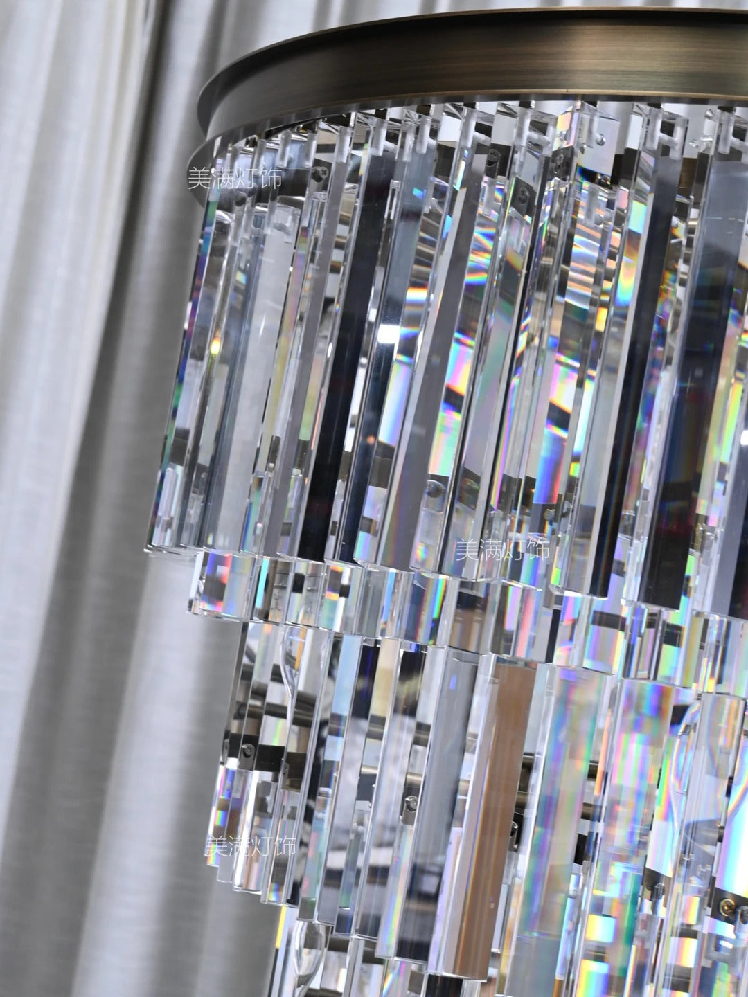 Crystal Prism Cascading Chandelier - Helix