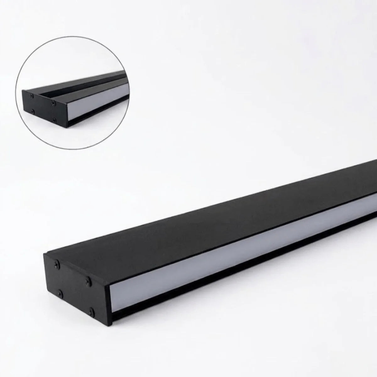 Minimalist Linear Black Outdoor Wall Lamp Sensor