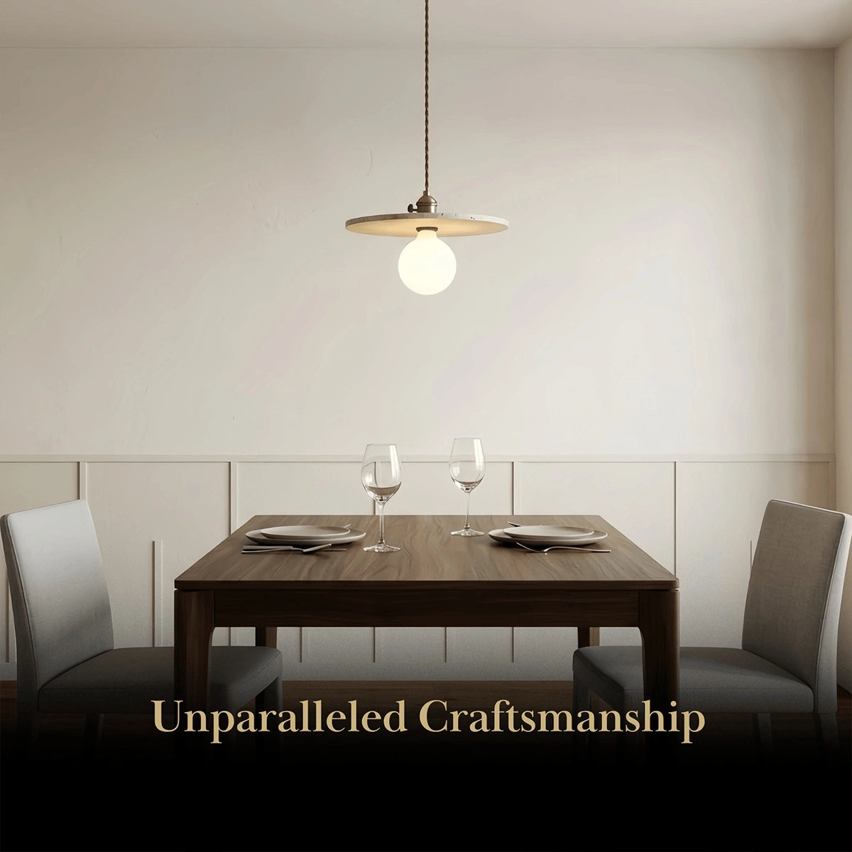 Strata LED Travertine Pendant Light