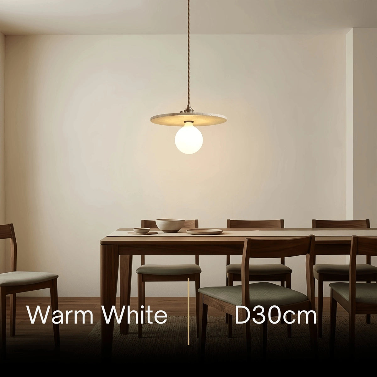 Strata LED Travertine Pendant Light