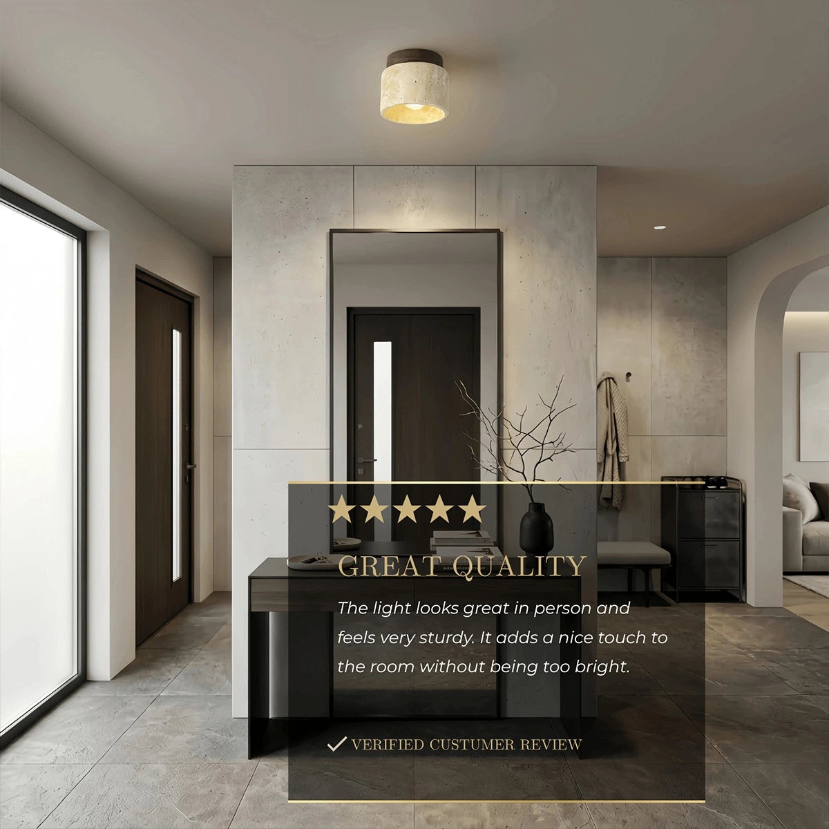 Strata Minimalist Flush Mount Ceiling Light