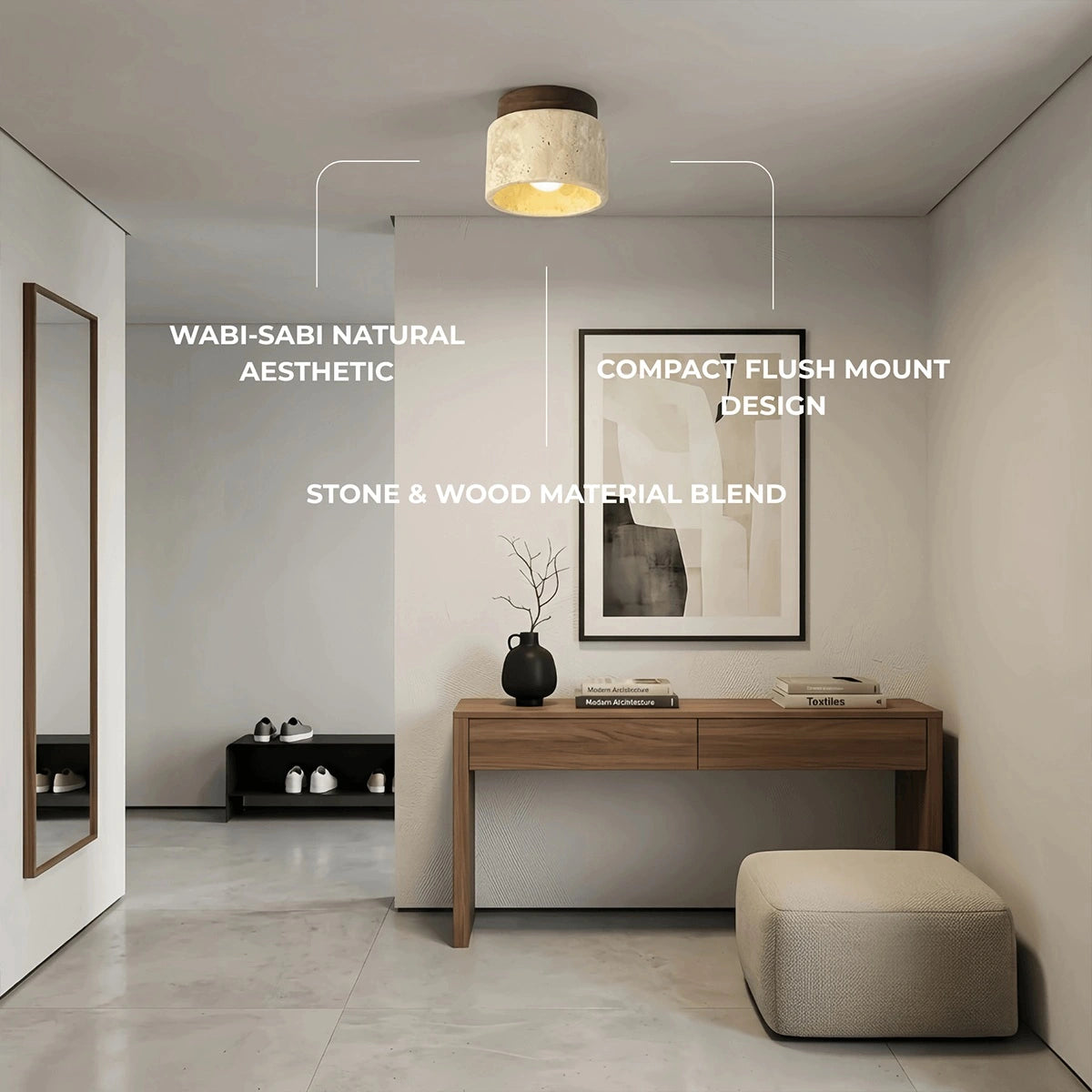 Strata Minimalist Flush Mount Ceiling Light