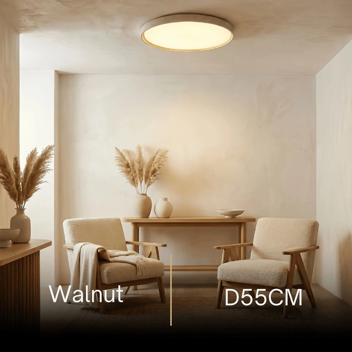Strata Modern Minimalist Travertine Ceiling Light