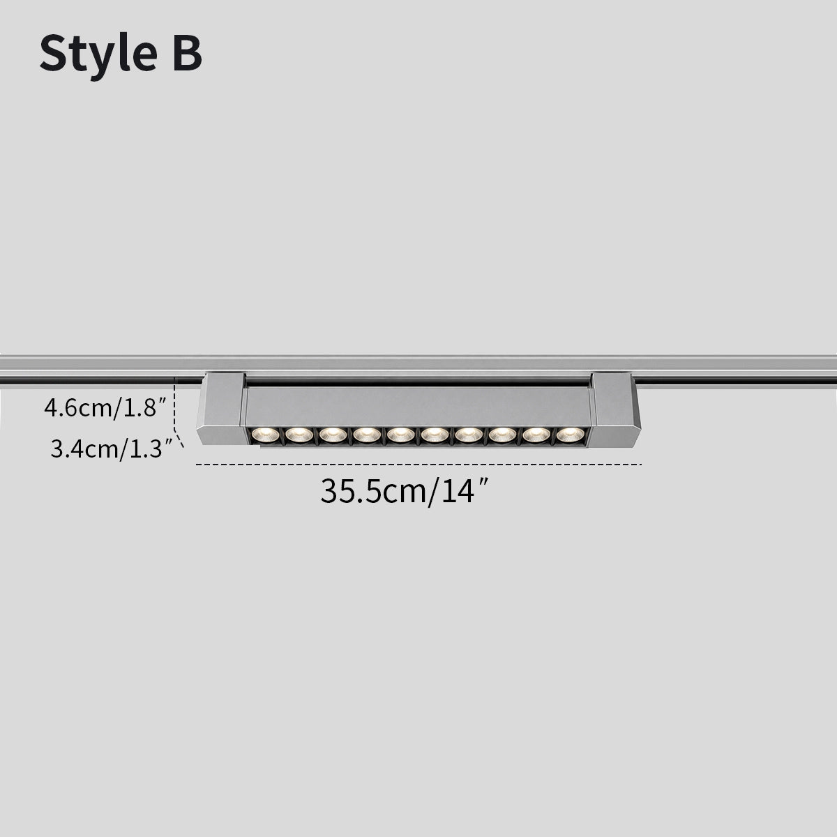 Bauhaus Nickel Plated Track Light