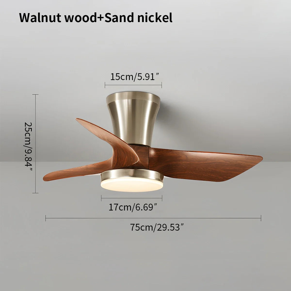 Nordic LED Ceiling Fan with Light for Living Room