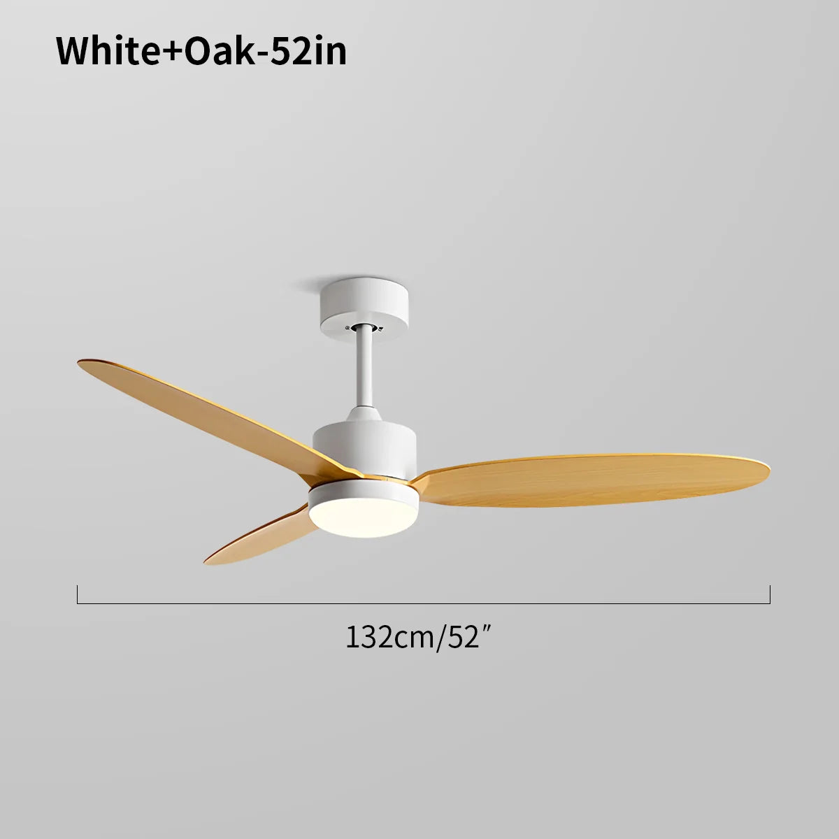 3-Blade Ceiling Fan With Light for Bedroom