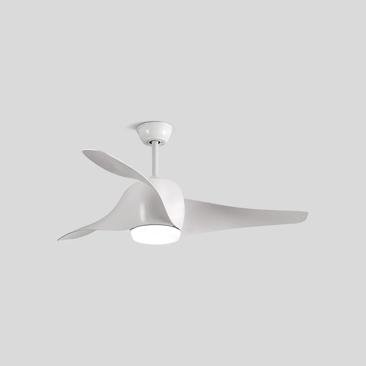 Antizer Propeller Ceiling Fan Lamp for Dining Room White D132cm / 52"