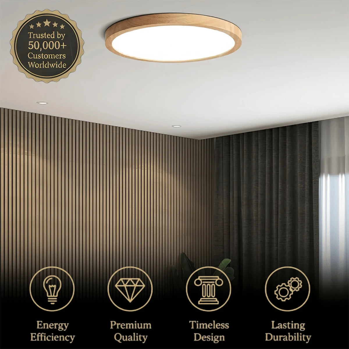 Zenno Wabi-sabi Modern Round Ceiling Light