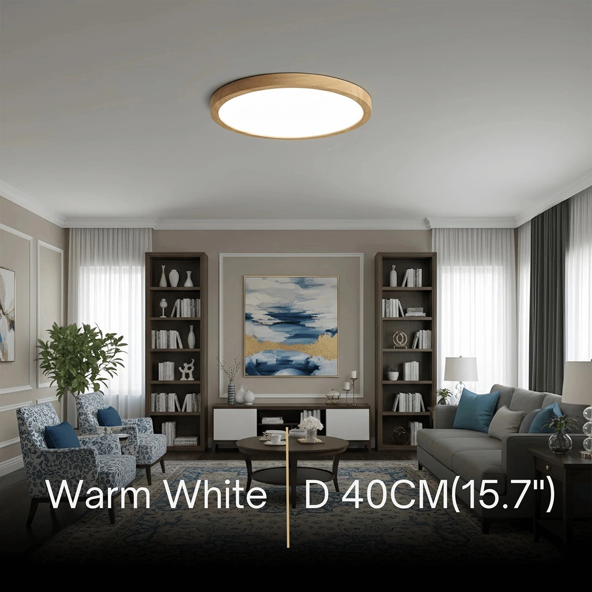 Zenno Wabi-sabi Modern Round Ceiling Light