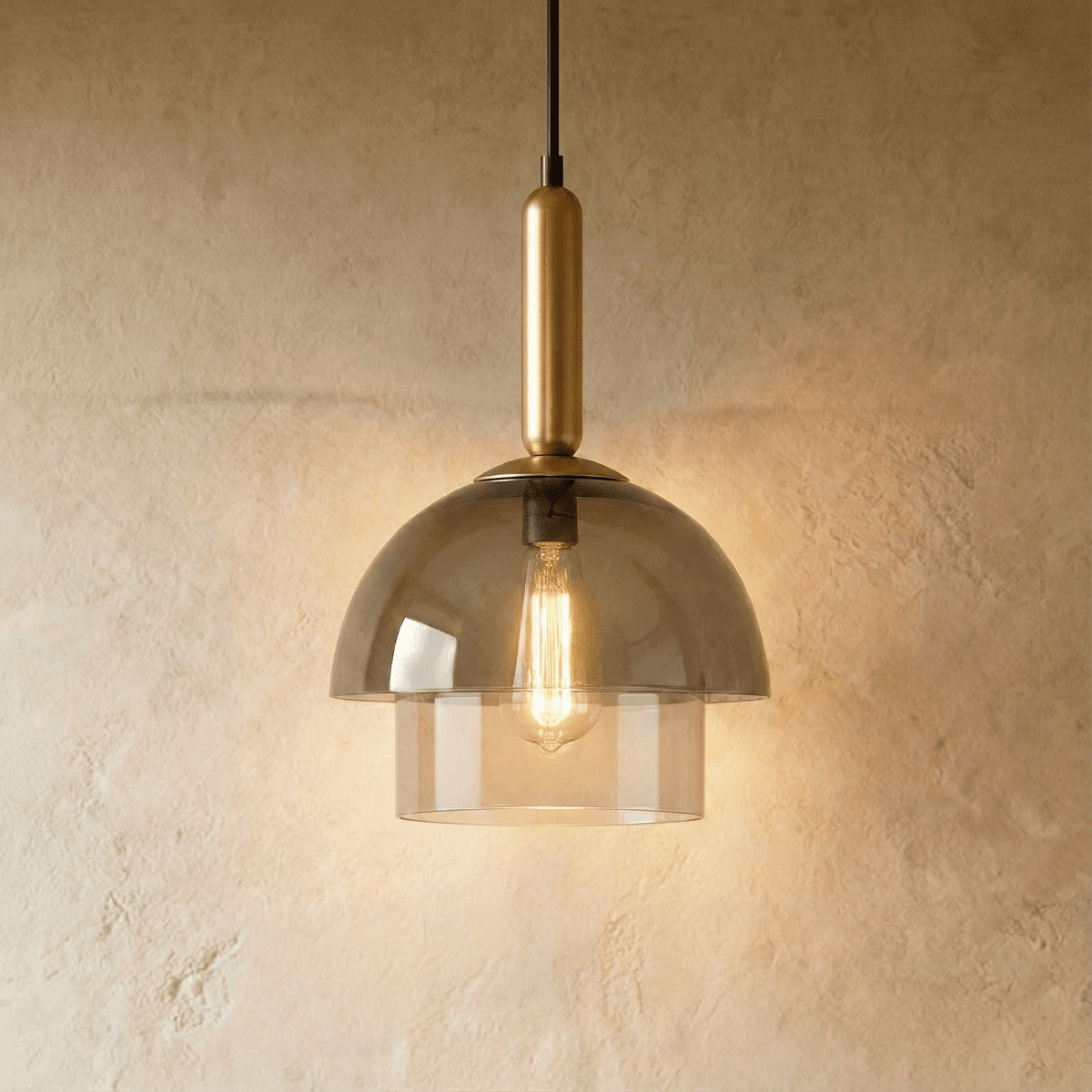 Calxi Pendant Light 2 Layer: D9.8"(25cm) x H7"(18cm) / 15W