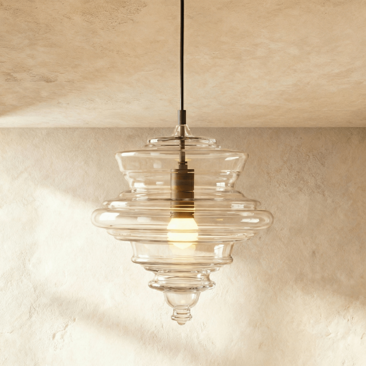 Fadl Pendant Light A - Clear: D11.8"(30cm) x H15"(38cm)
