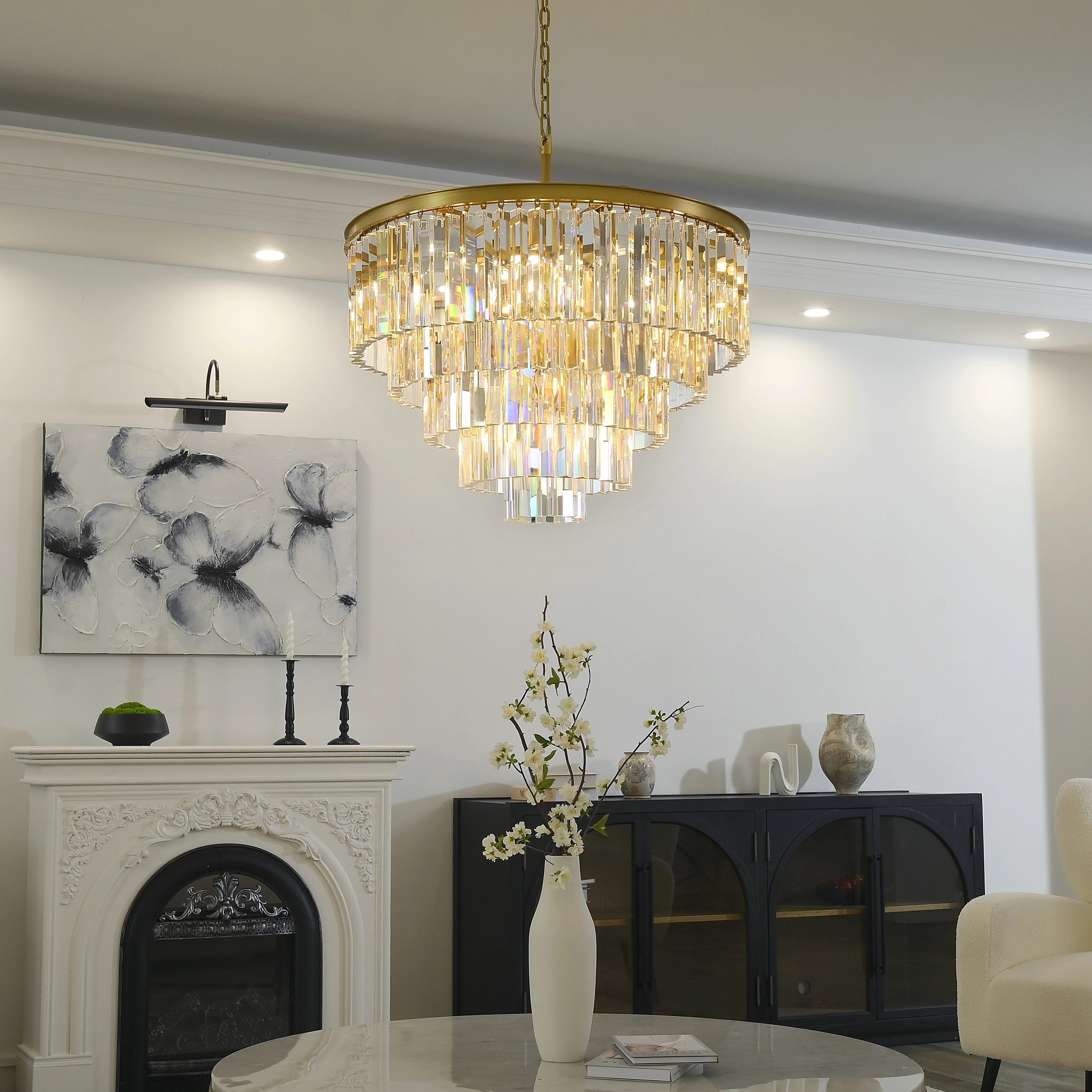 Crystal Prism Tiered Chandelier - Odeon