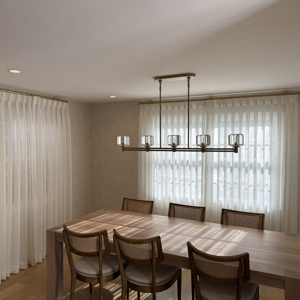 Crystal Linear Candle Chandelier - Demaret
