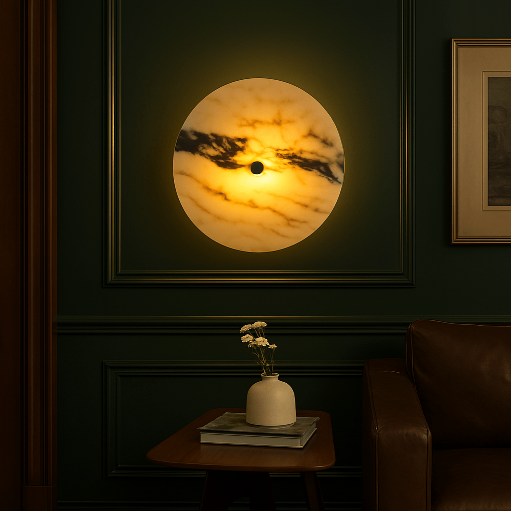 Marble Vein Alabaster Wall Lamp