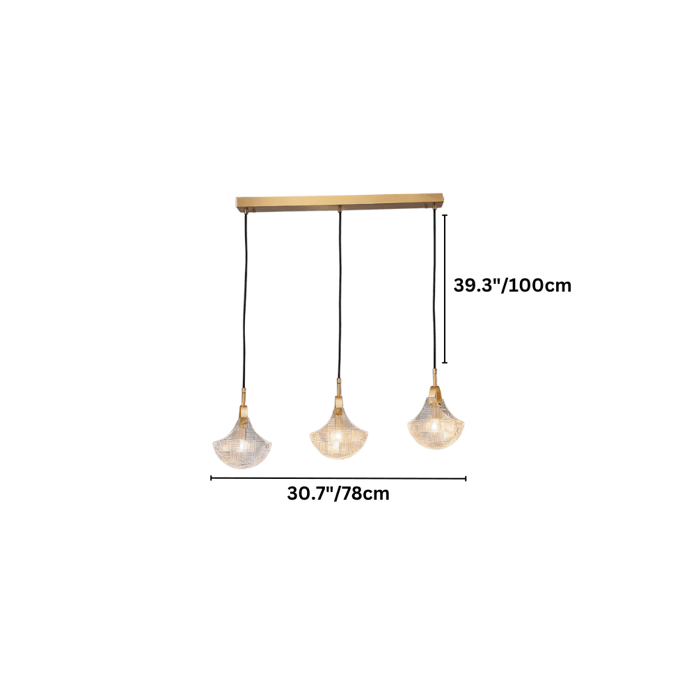 Bellara Ribbed Glass Chandelier